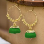 Handmade Silk Thread Jhumki Earrings for Women